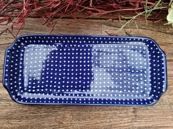 Platte, 32 cm x 14,5 cm, Unikat 22 - BSN J-3708^Bunzlauer Keramik Online