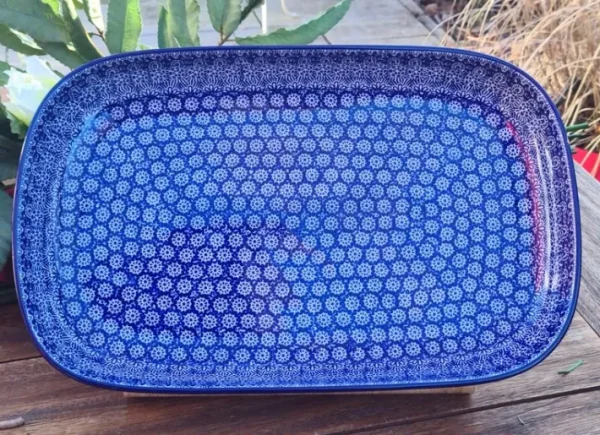 Platte / Schale, 41 x 26 cm, 3700 ml,  Lace^Bunzlauer Keramik Discount
