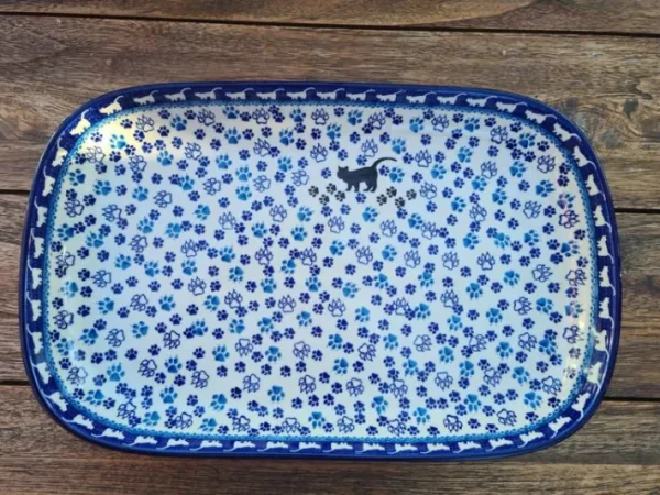 Platte / Schale, 41 x 26 cm, 3700 ml, Katze, BSN A-0126^Bunzlauer Keramik Outlet