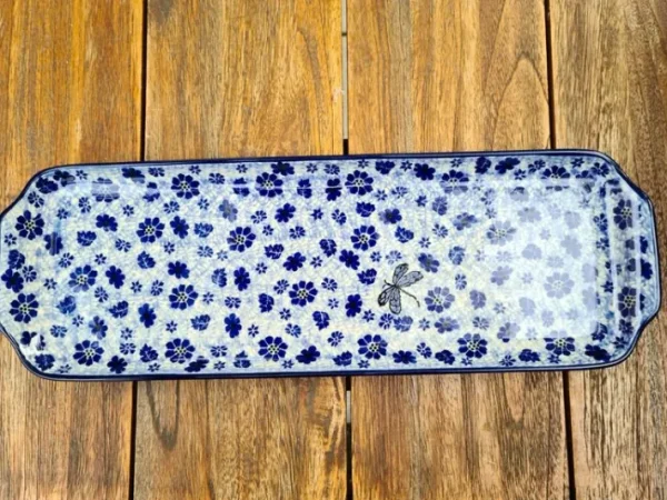 Platte, 41,5 x 14,5 cm, Dragonfly, BSN J-1686^Bunzlauer Keramik Outlet