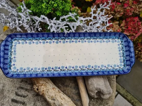 Platte, 41,5 x 14,5 cm, Fleur Delicate, BSN J-1985^Bunzlauer Keramik New