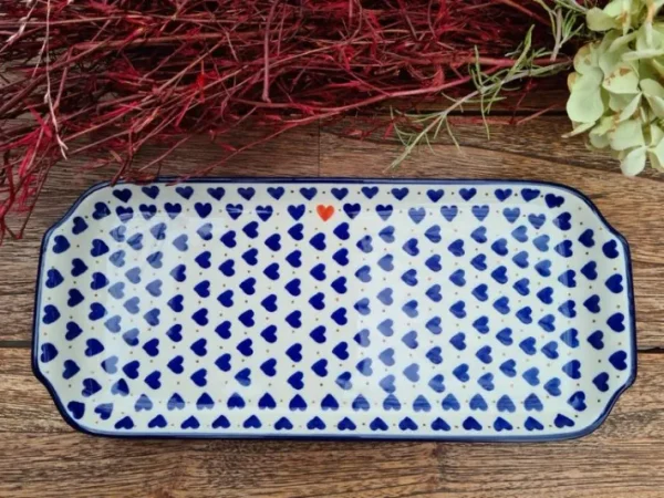 Platte, 32 x 14,5 cm, Schatzsuche, BSN A-1144^Bunzlauer Keramik New