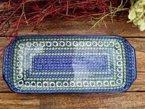 Platte, 32 x 14 cm, Unikat 58^Bunzlauer Keramik Best