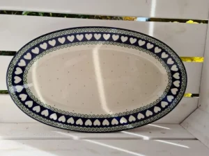 Platte, 35 x 21 cm, White Valentine, BSN R-051^Bunzlauer Keramik Outlet