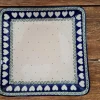 Platte, 21 x 21 cm, White Valentine, BSN R-137^Bunzlauer Keramik Clearance