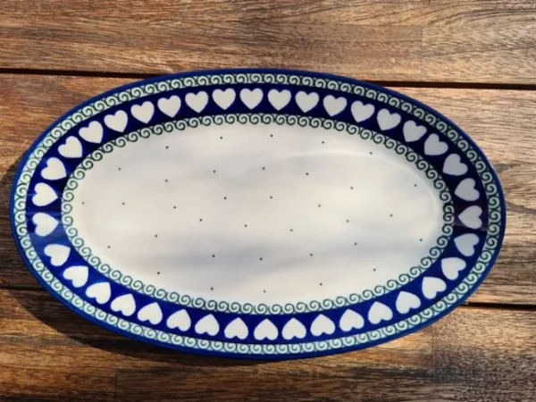 Platte, 29 x 18 cm, White Valentine, BSN R-040^Bunzlauer Keramik New