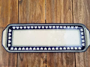 Platte, 41,5 x 14,5 cm, White Valentine, BSN R-043^Bunzlauer Keramik Discount
