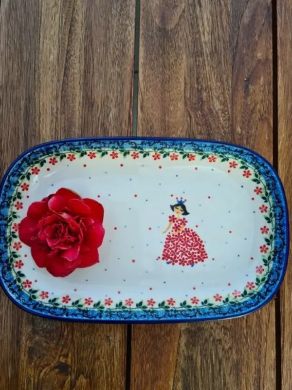 Platte, 26 x 16 x 3 cm, 900 ml, Prinzessin^Bunzlauer Keramik New