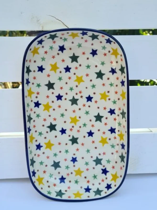 Platte, 26 x 16 x 3 cm, 900 ml, Sterne^Bunzlauer Keramik Discount