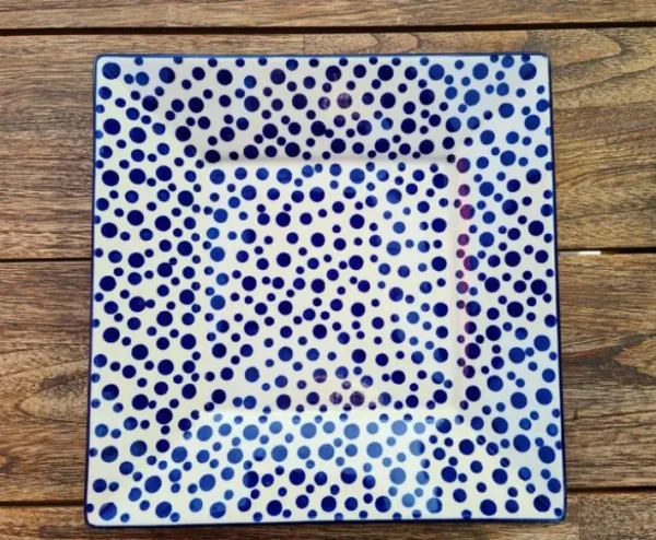 Platte, 25 x 25 x 3 cm, Crazy Dots, BSN A-1465^Bunzlauer Keramik New