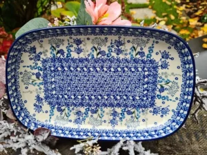 Platte, 26 x 16 x 3 cm, Floral Party^Bunzlauer Keramik Discount