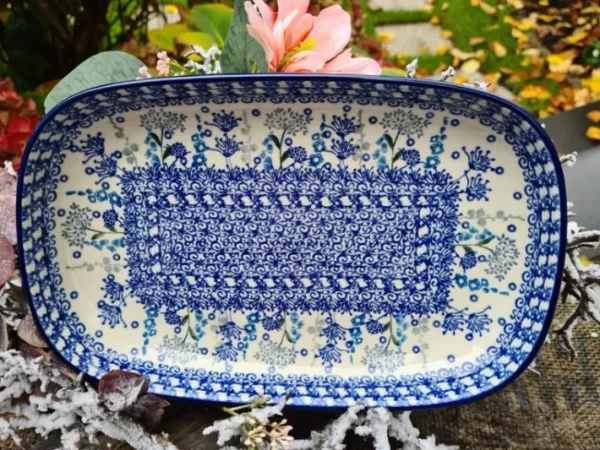 Platte, 26 x 16 x 3 cm, Floral Party^Bunzlauer Keramik Discount