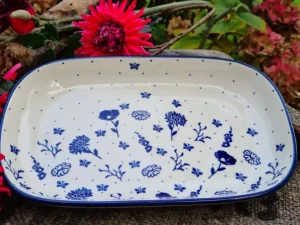 Platte, 26 x 16 x 3 cm, Flower Festival^Bunzlauer Keramik Sale