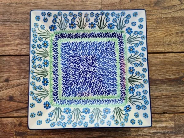 Platte, 25 x 25 x 3 cm, Forget me not, BSN J-4610^Bunzlauer Keramik Clearance