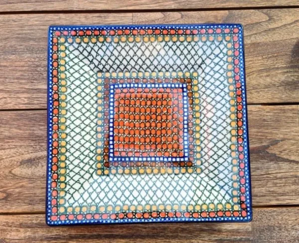 Platte, 25 x 25 x 3 cm, Unikat 1, BSN 2599^Bunzlauer Keramik Best