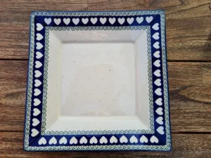 Platte, 25 x 25 x 3 cm, White Valentine, BSN R-152^Bunzlauer Keramik Hot