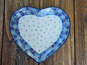 Platte in Herzform, 23 x 22 cm, Tradition 35^Bunzlauer Keramik Hot