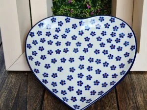 Platte in Herzform, 23 x 22 cm, Tradition 3 - BSN 4859^Bunzlauer Keramik Fashion