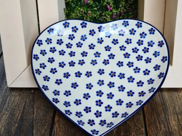 Platte in Herzform, 23 x 22 cm, Tradition 3 - BSN 4859^Bunzlauer Keramik Fashion