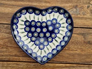 Platte in Herzform, 23 x 22 cm, Tradition 10 - BSN 4856^Bunzlauer Keramik Hot