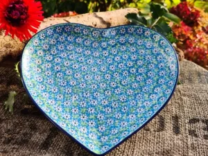 Platte in Herzform, 23 x 22 cm, Smile^Bunzlauer Keramik Fashion