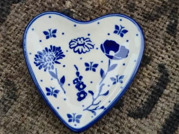 Platte in Herzform, 9 x 9 cm, Flower Festival^Bunzlauer Keramik Fashion