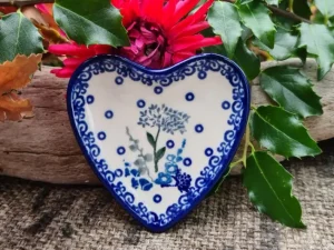Platte in Herzform, 9 x 9 cm, Floral Party^Bunzlauer Keramik Sale