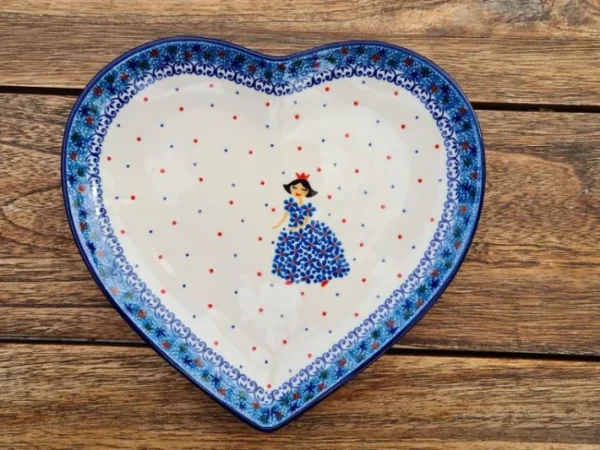Platte in Herzform, 23 x 22 cm, Aschenputel^Bunzlauer Keramik Best