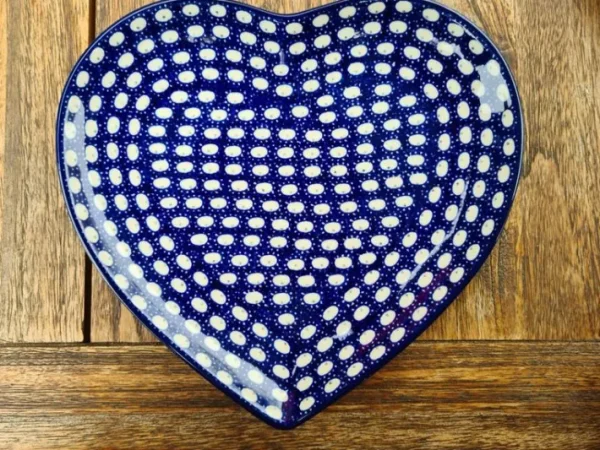 Platte in Herzform, 23 x 22 cm, Tradition 4 - BSN 4855^Bunzlauer Keramik Hot