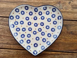 Platte in Herzform, 23 x 22 cm, Tradition 39^Bunzlauer Keramik Clearance