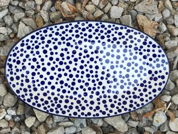 Platte, oval, 45,5 x 27 cm, Crazy Dots, BSN A-0327^Bunzlauer Keramik Discount