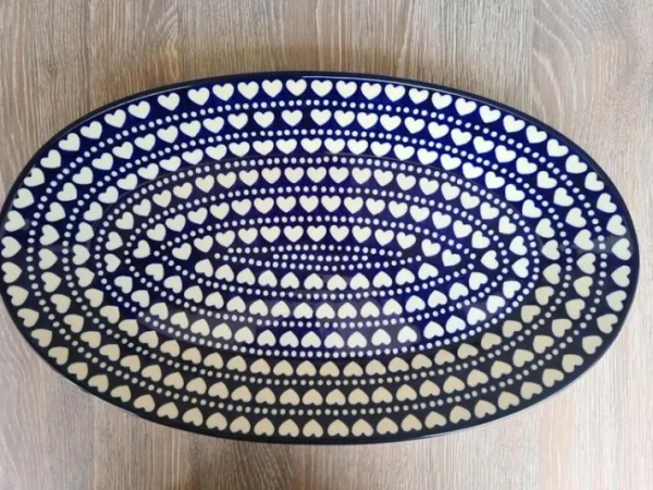 Platte, oval, 45,5 x 27 cm, Ich Dich auch, BSN s-440^Bunzlauer Keramik Clearance