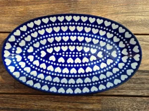 Platte, oval, 29,5 x 18 cm, Ich Dich auch, BSN s-441^Bunzlauer Keramik Hot