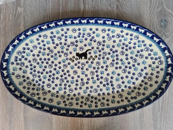 Platte, oval, 45,5 x 27 cm, Katze, BSN A-0068^Bunzlauer Keramik Outlet