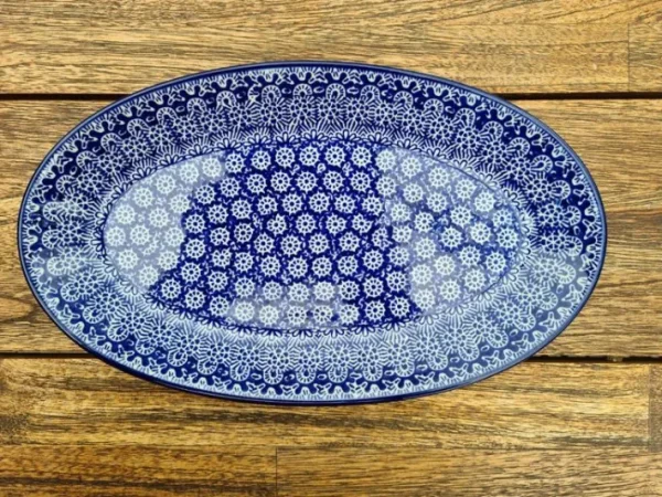 Platte, oval, 21 x 13 cm, Lace^Bunzlauer Keramik Clearance