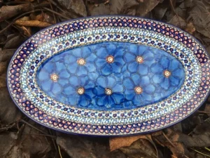 Platte, oval, 35,5 x 21 cm, Unikat 4, BSN J-3502^Bunzlauer Keramik Fashion