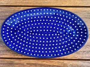 Platte, oval, 21 x 13 cm, Unikat 22 - polacco ceramica - BSN 1046^Bunzlauer Keramik Outlet