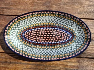 Platte, oval, 29,5 x 18 cm, Unikat 1 - BSN 10580^Bunzlauer Keramik Fashion