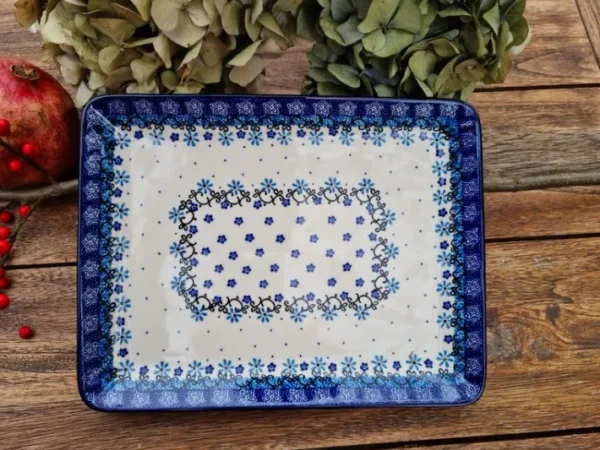 Platte, rechteckig, 27 x 21 cm, Fleur Delicate, BSN A-0983^Bunzlauer Keramik Discount