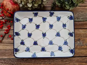 Platte, rechteckig, 27 x 21 cm, Tradition 8, BSN X-026^Bunzlauer Keramik Best