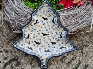 Platte, 20x20 cm, Dackel^Bunzlauer Keramik Best