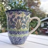 Pott, ca. 450 ml, Höhe 12 cm, Forget me not, BSN J-1962^Bunzlauer Keramik Fashion