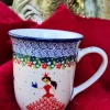 Pott, ca. 450 ml, Höhe 12 cm, Prinzessin rot^Bunzlauer Keramik Outlet