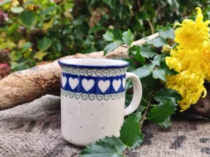 Pott ohne Unterteller, 300 ml, Höhe 9,50 cm, White Valentine,^Bunzlauer Keramik Hot