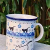 Pott ohne Unterteller, 300 ml, Höhe 9,50 cm, Katze weiß^Bunzlauer Keramik Sale