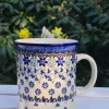 Pott ohne Unterteller, 300 ml, Höhe 9,50 cm, Belle Fleur^Bunzlauer Keramik Online