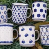 6 Pötte, 300 ml, 9,5 cm, versch. Trad. - BSN 10527^Bunzlauer Keramik Outlet