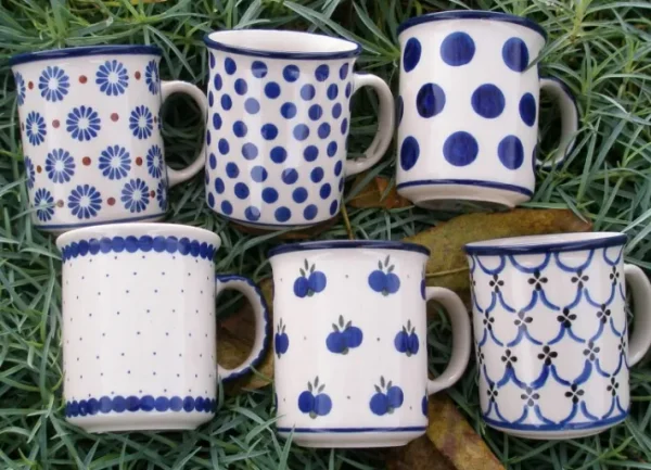 6 Pötte, 300 ml, 9,5 cm, versch. Trad. - BSN 10527^Bunzlauer Keramik Outlet