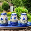 Salz, Pfeffer + Zahnstocher-Set mit Tablett, Unikat 7 BSN m-1472^Bunzlauer Keramik Online