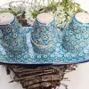 Salz, Pfeffer & Zahnstocher-Set m. Tablett, Smile^Bunzlauer Keramik New